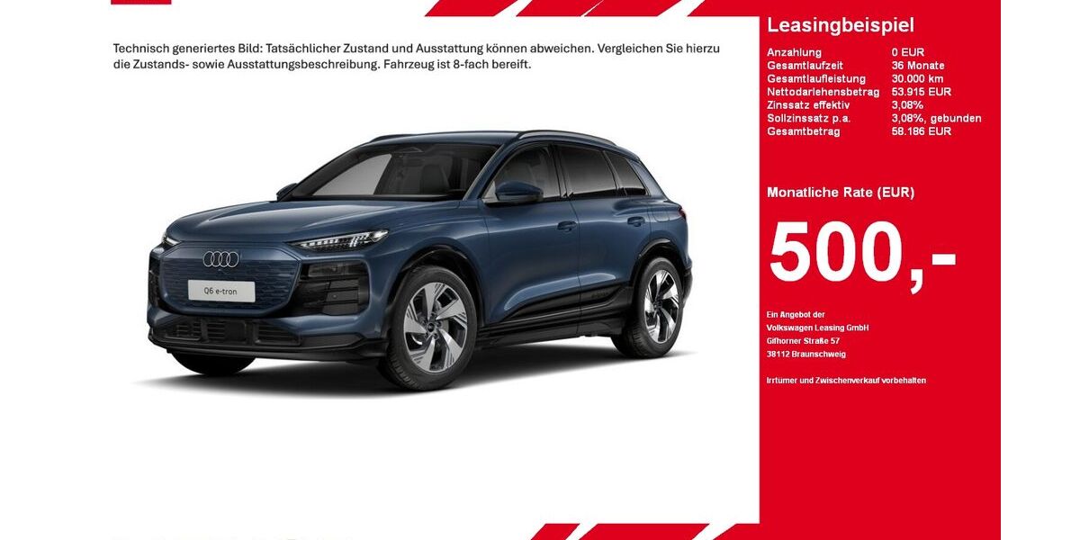 Audi Q6 e-tron 7.290 km 53.915 &euro; Gütersloh 33334