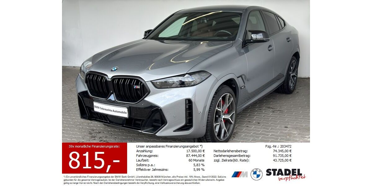 BMW X6 M60 46.259 km 73.880 &euro; Heilbronn 74074