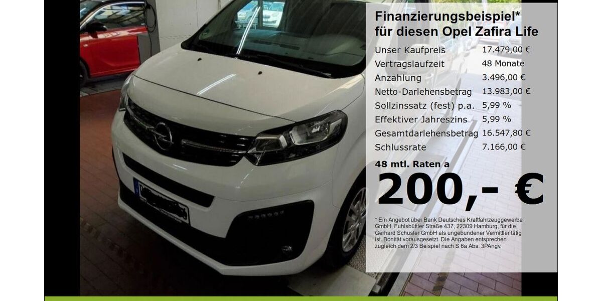 Opel Zafira Life 180.269 km 16.979 &euro; Ruhstorf 94099