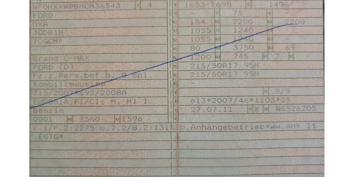 Ford Grand C-Max 186.165 km 5.000 &euro; Muldestausee OT Pouch 