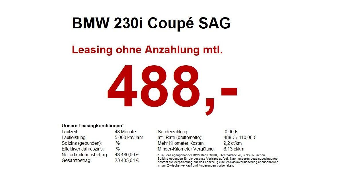 BMW 230 25.877 km 43.480 &euro; Marktsteft 97342