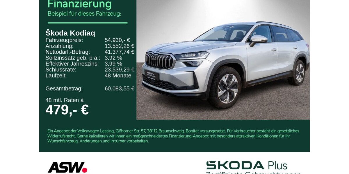 Skoda Kodiaq 24.990 km 54.930 &euro; Bad Rappenau 74906