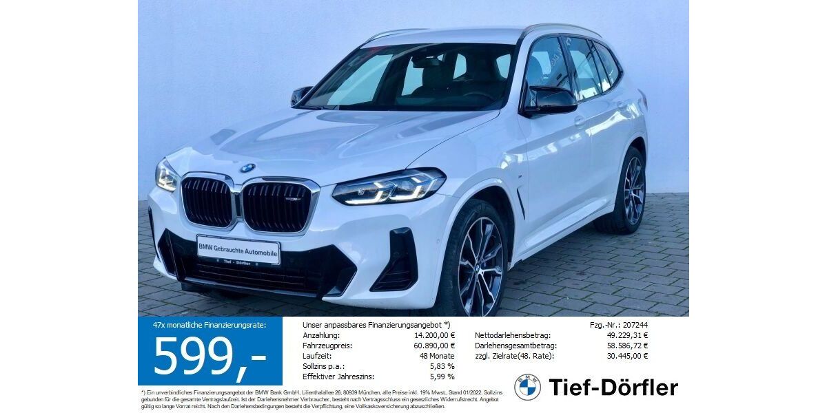 BMW X3 M40 28.550 km 56.220 &euro; Marktsteft 97342