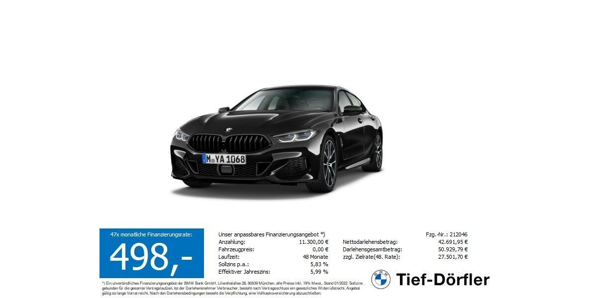 BMW M850 146.140 km 53.890 &euro; Marktsteft 97342