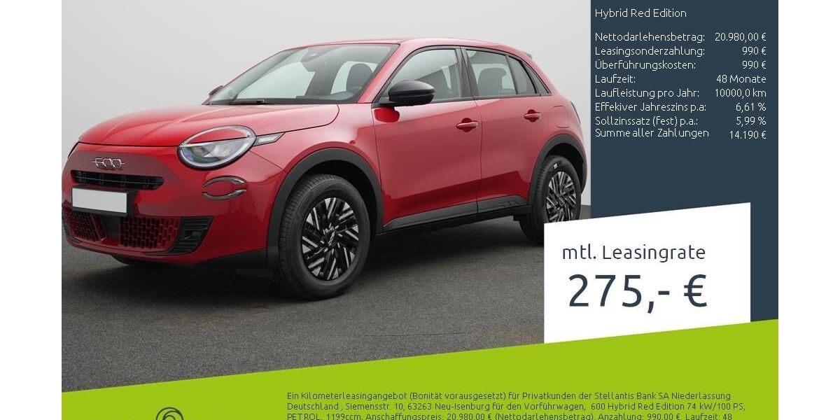 Fiat 600 3.731 km 20.480 &euro; Dülmen 48249