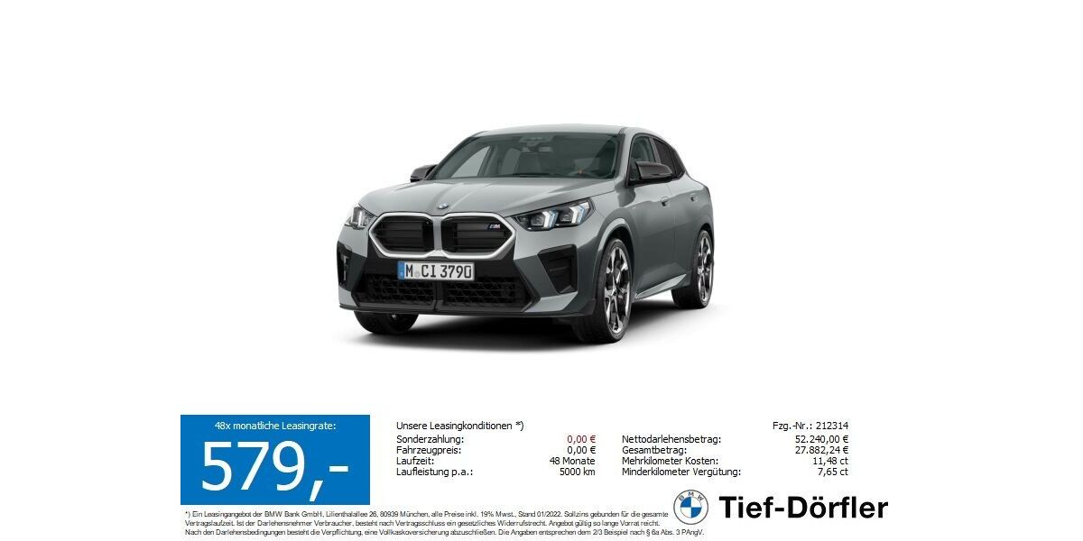 BMW X2 25.600 km 52.240 &euro; Marktsteft 97342