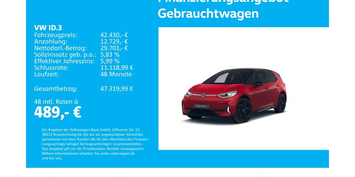 VW ID.3 17.915 km 42.930 &euro; Stuttgart-Wangen 70188