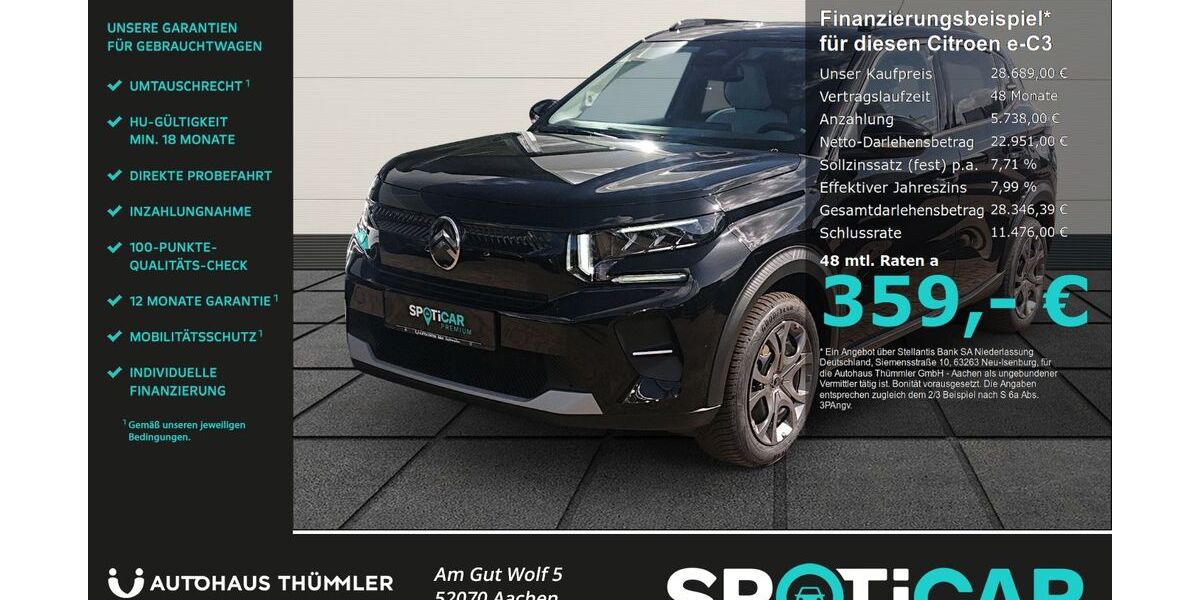 Citroen ë-C3 3.990 km 27.990 &euro; Aachen 52070