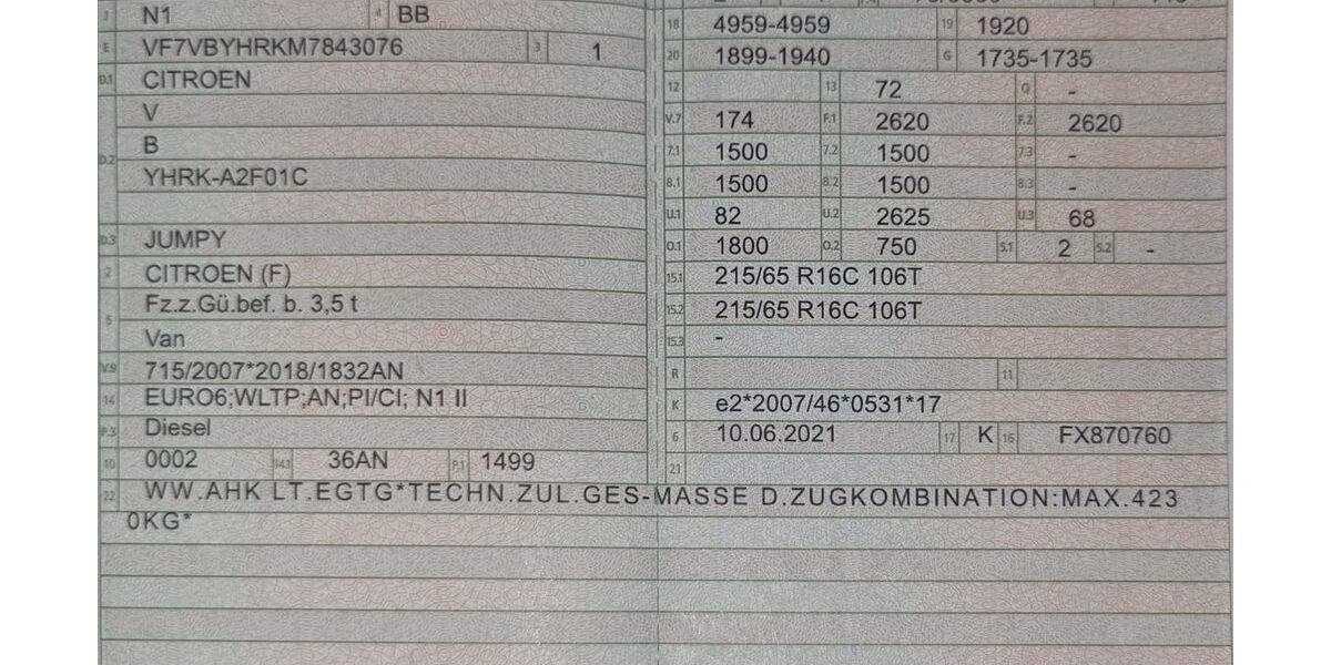 Citroen Jumpy 26.000 km 16.000 &euro; Bonn 53227