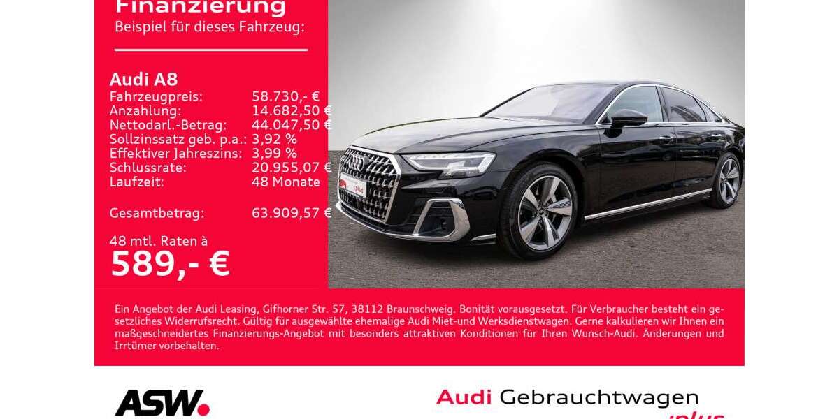 Audi A8 77.990 km 58.730 &euro; Heilbronn 74074