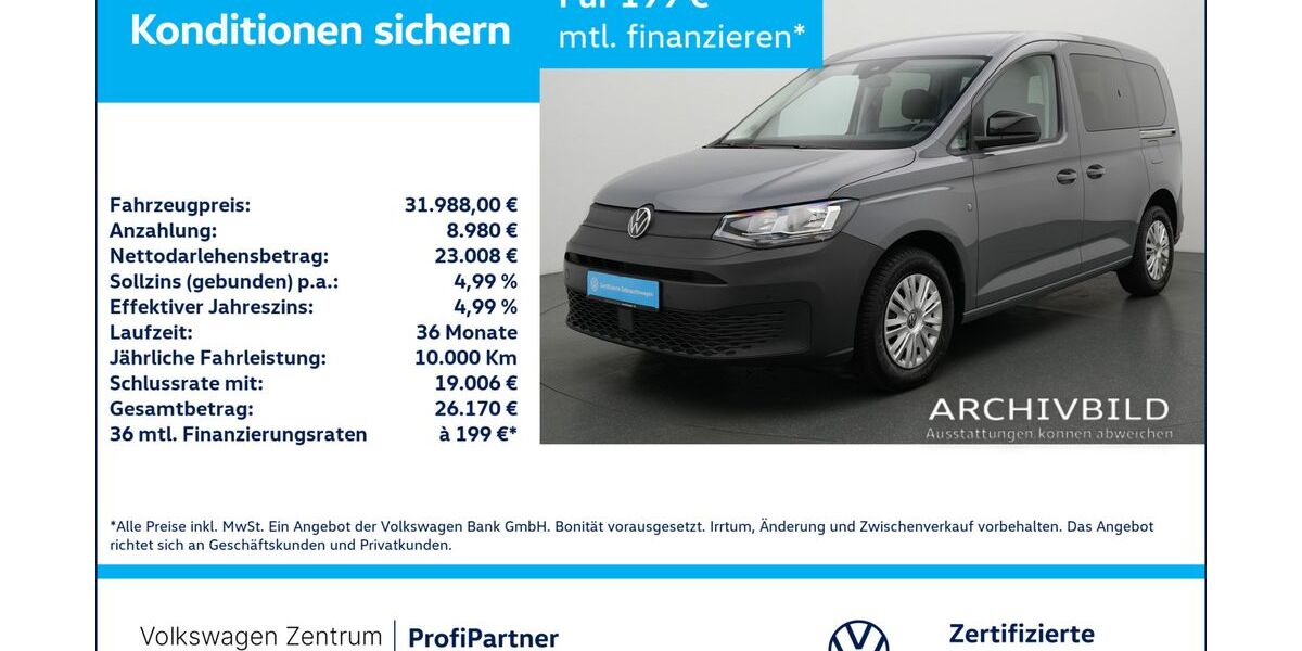 VW Caddy 13.390 km 31.988 &euro; Leverkusen 51379