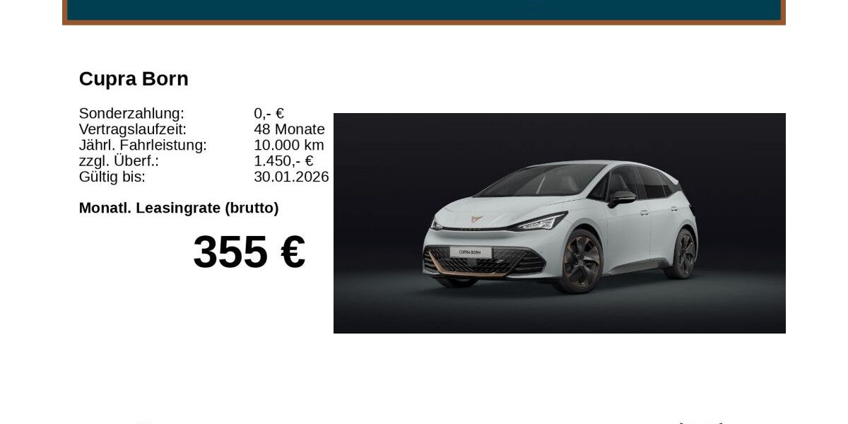 Cupra Born 1.500 km 34.990 &euro; Bayreuth 95448