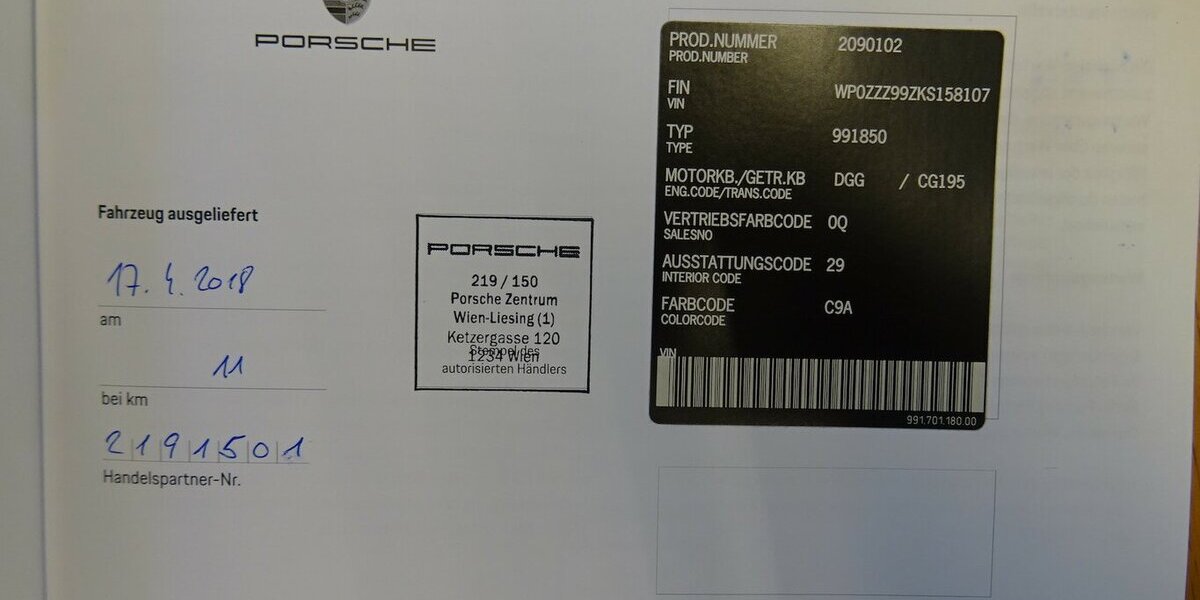 Porsche 991 GT 3 RS*PCM,Lift,Approved 2028 ,Scheckheft* 45.000 km 175.550 &euro; Schorndorf 73614