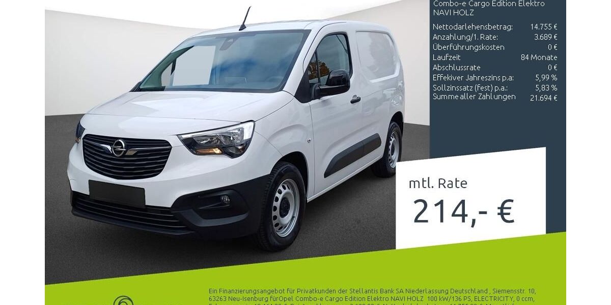 Opel Combo Electric 10.348 km 18.444 &euro; Borken 46325
