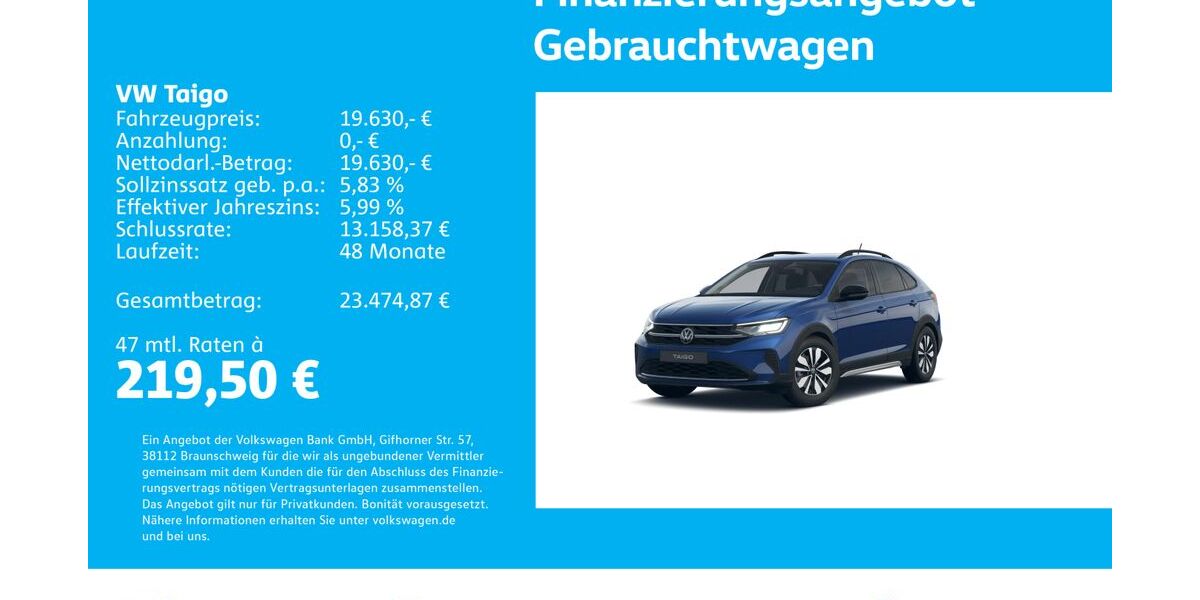 VW Taigo 18.424 km 19.630 &euro; Stuttgart-Wangen 70188
