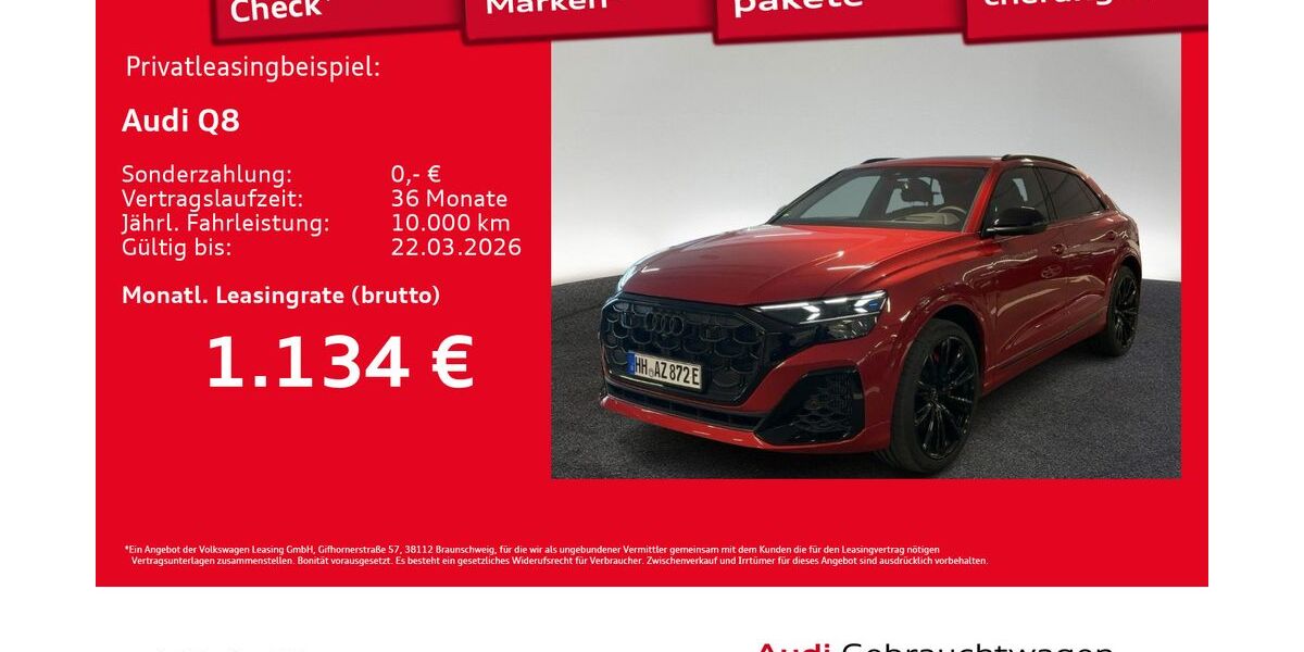 Audi Q8 1.890 km 102.770 &euro; Hamburg 20537