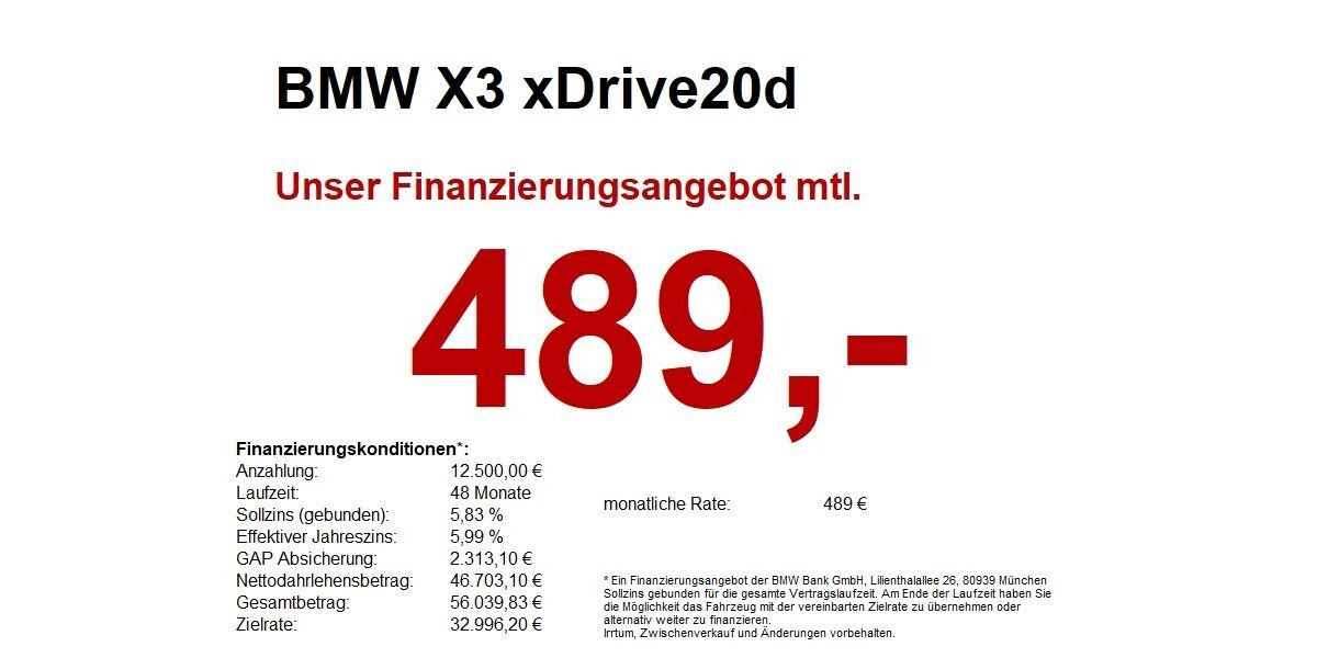 BMW X3 12.400 km 56.440 &euro; Marktsteft 97342