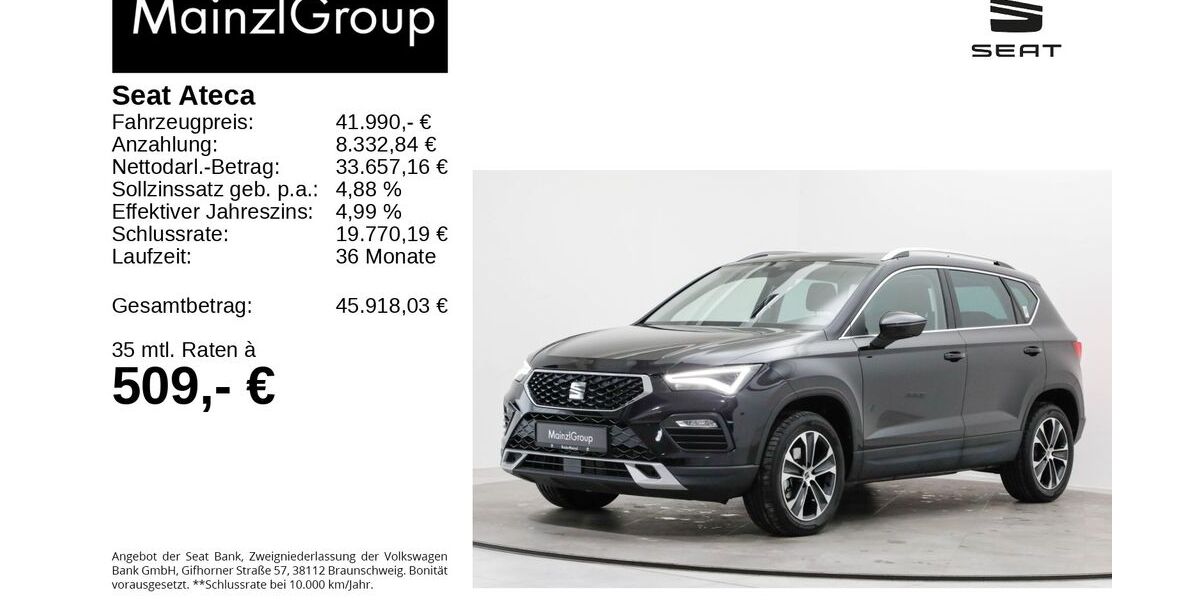 Seat Ateca 4.775 km 32.930 &euro; Feldkirchen/Westerham 83620