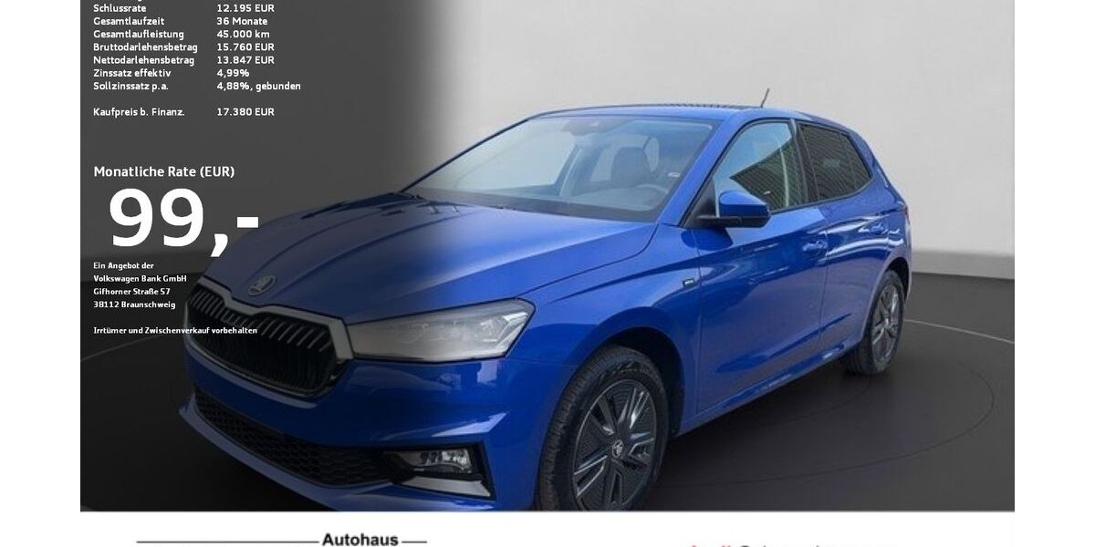 Skoda Fabia 8.950 km 17.380 &euro; Ravensburg 88214