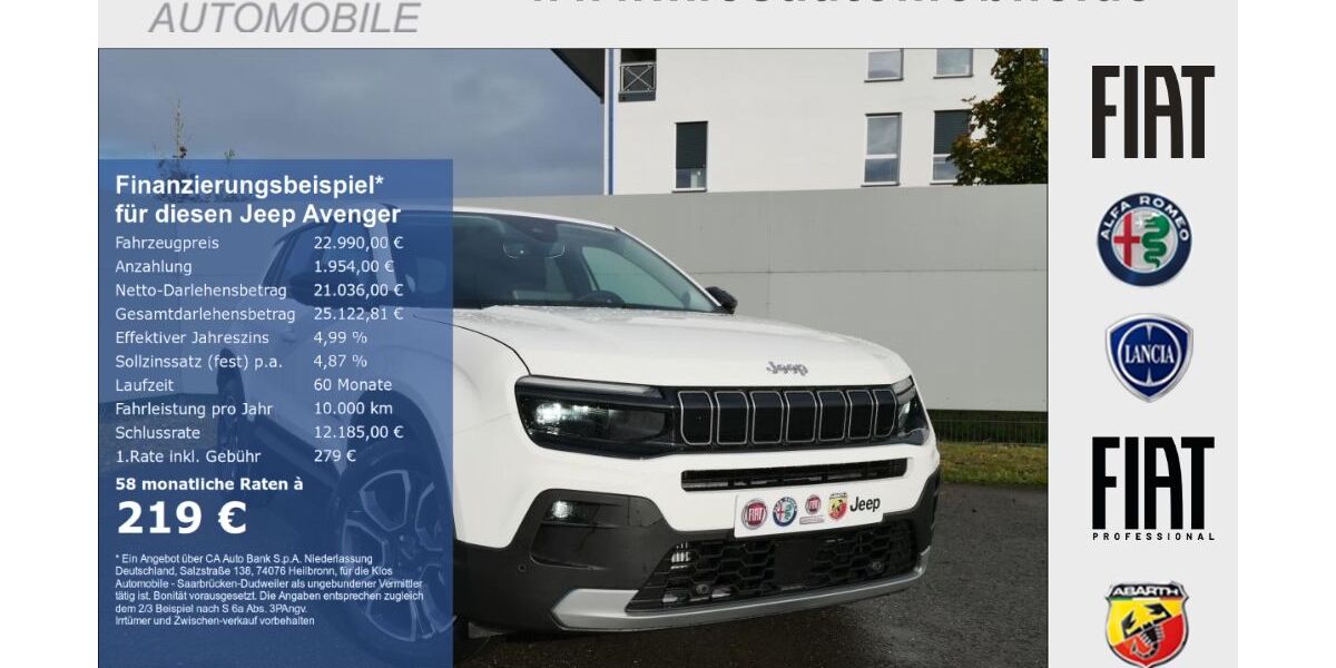 Jeep Avenger 6.800 km 22.990 &euro; Saarbrücken - Dudweiler 66125