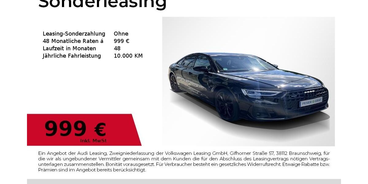 Audi A8 10.900 km 101.980 &euro; Fürth 90763