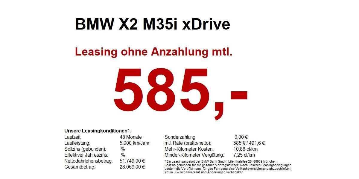 BMW X2 15.433 km 50.874 &euro; Heilbronn 74074