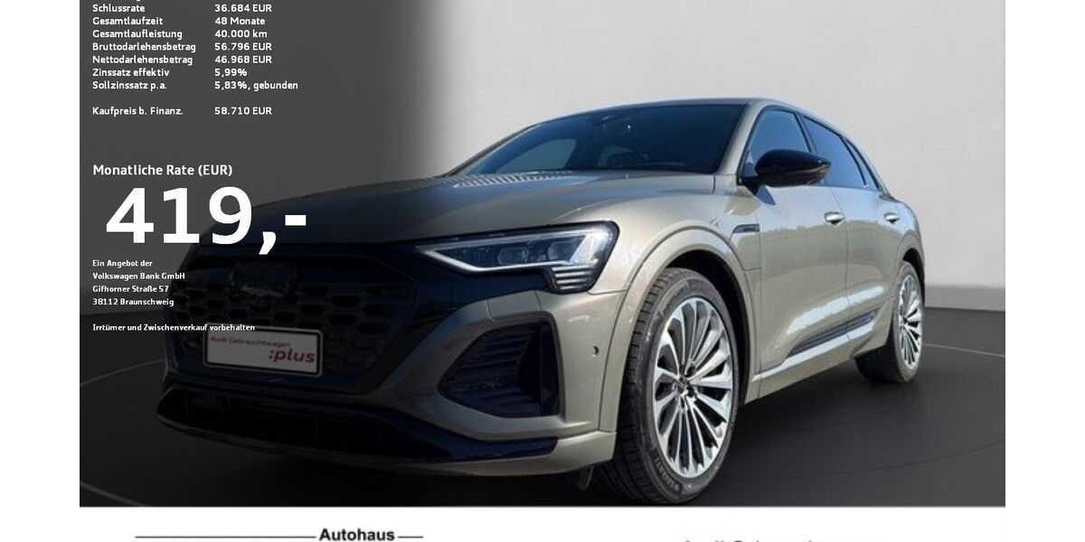 Audi Q8 e-tron 44.461 km 57.980 &euro; Ravensburg 88214