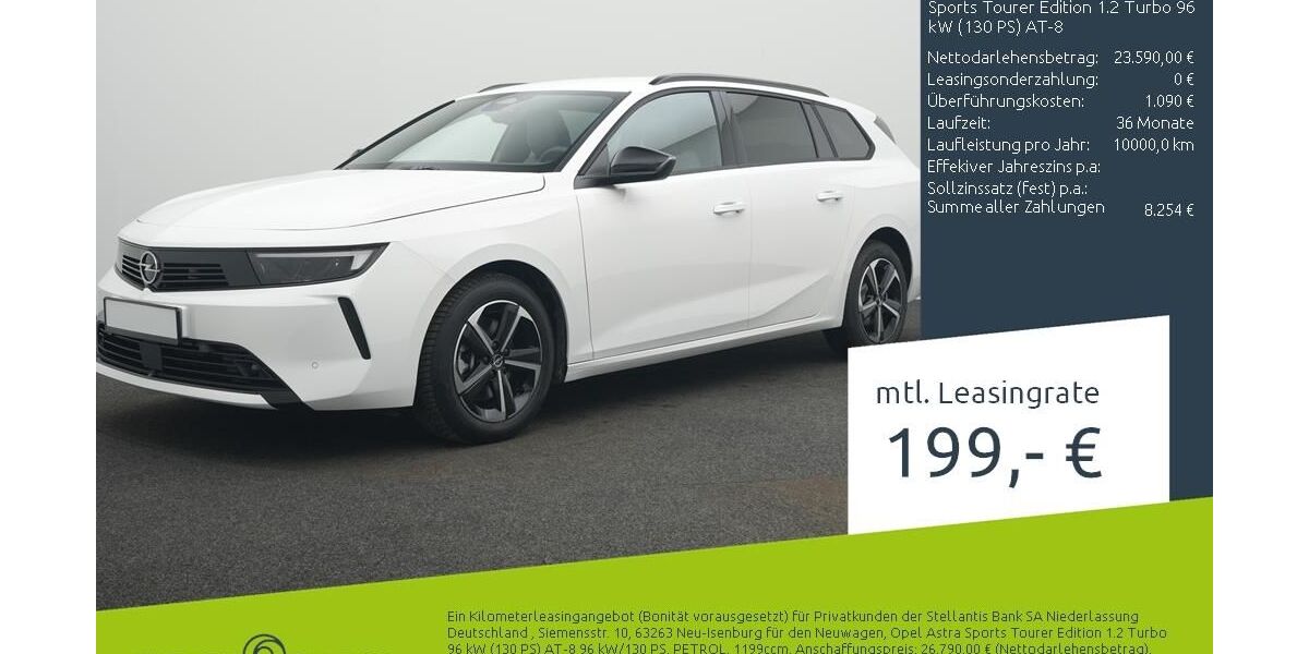 Opel Astra 1.500 km 23.590 &euro; Borken 46325