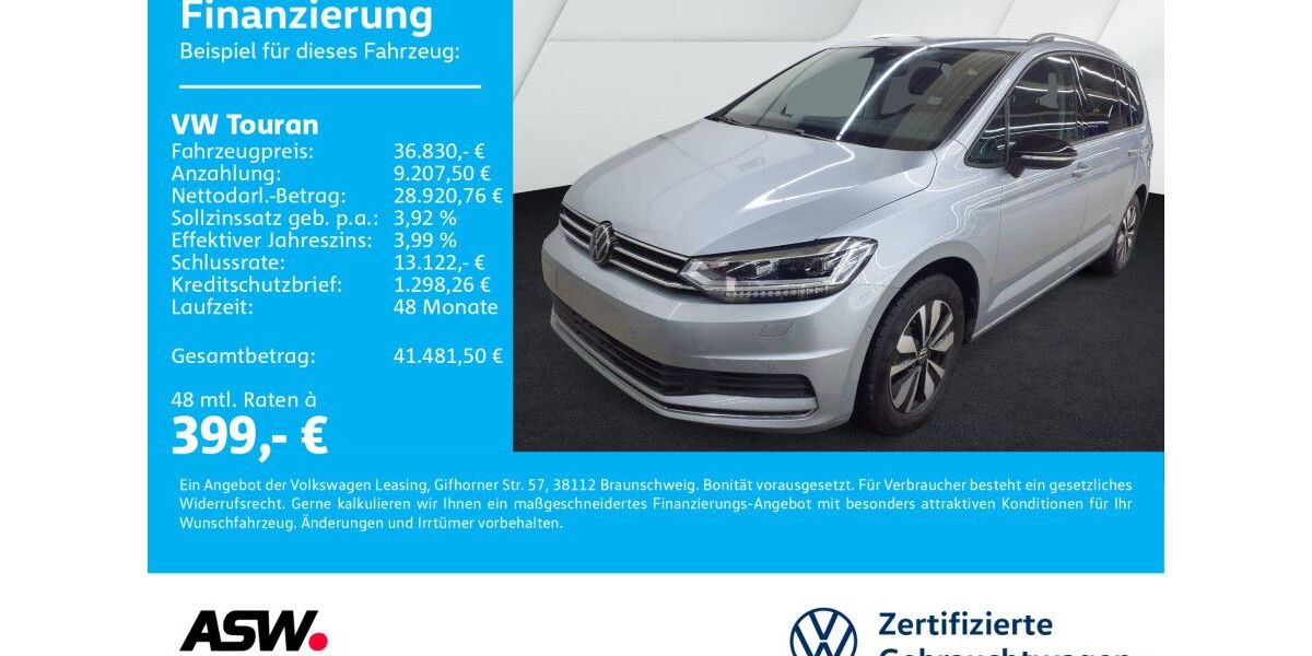 VW Touran 24.900 km 36.830 &euro; Neckarsulm 74172