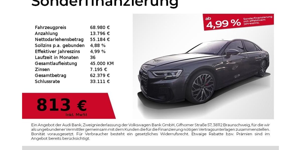 Audi A8 31.911 km 67.980 &euro; Fürth 90763