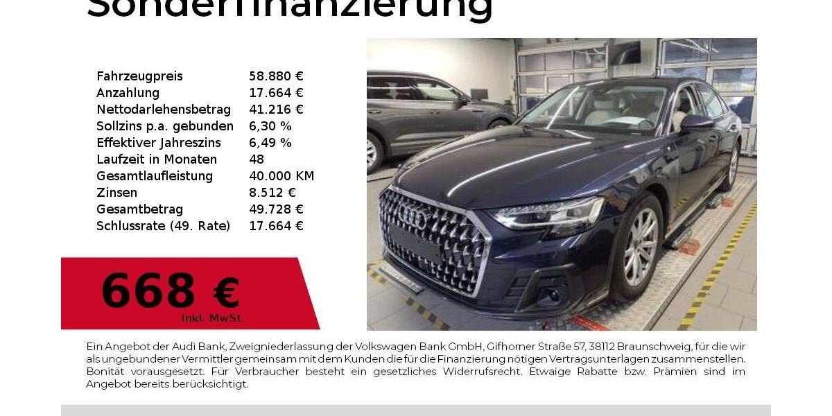 Audi A8 40.500 km 58.880 &euro; Nürnberg 90411
