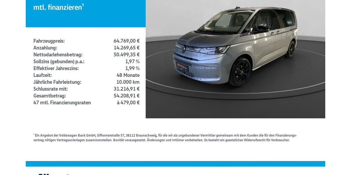 VW T7 Multivan 9.999 km 64.769 &euro; Mühlhausen/Thüringen 99974