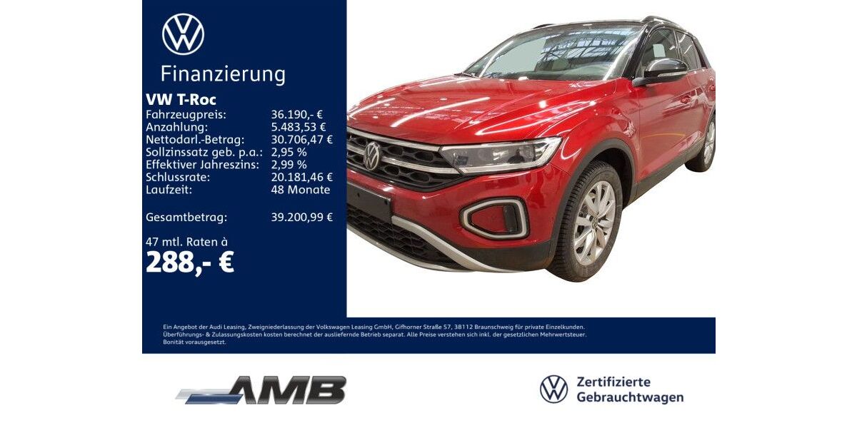 VW T-Roc 13.910 km 35.480 &euro; Borna 04552