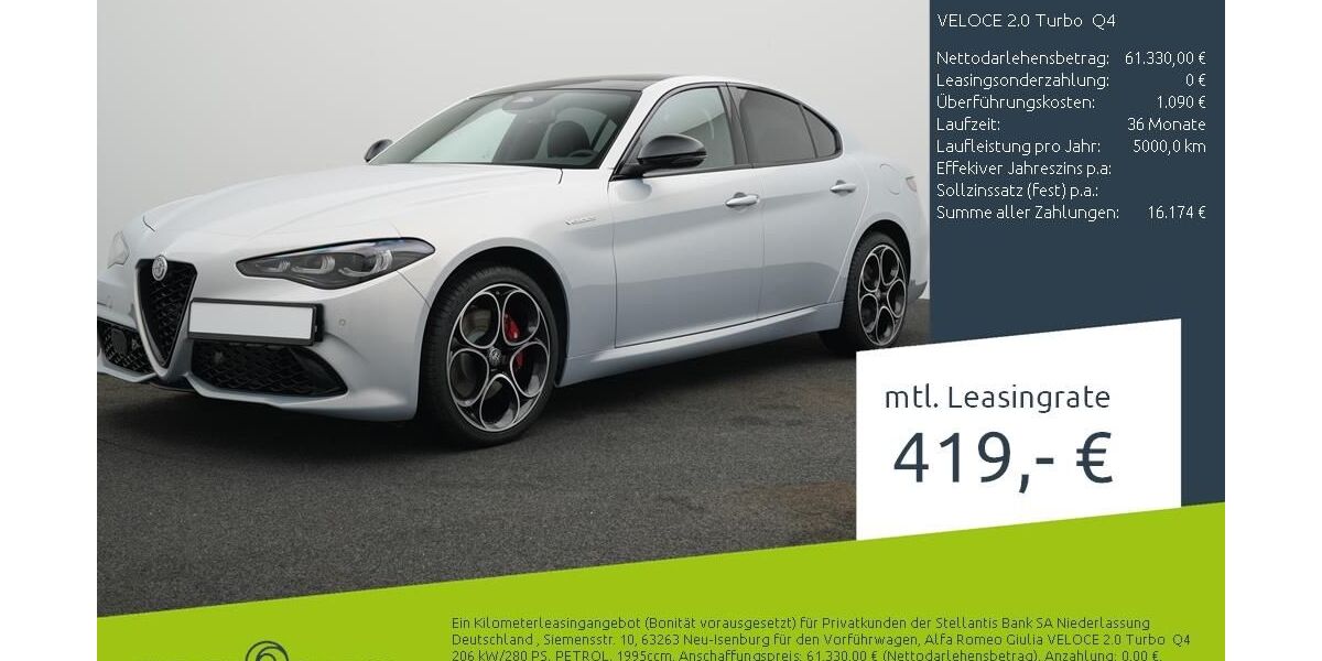 Alfa Romeo Giulia 2.500 km 60.740 &euro; Borken 46325