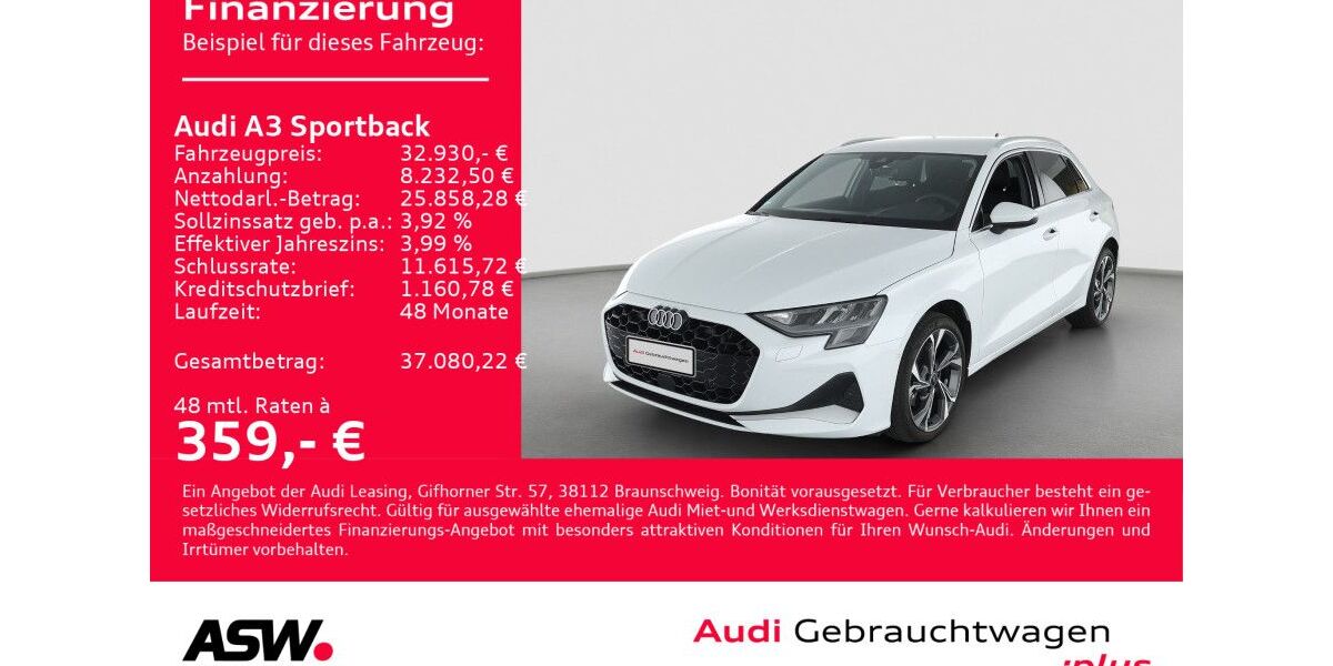 Audi A3 12.000 km 32.930 &euro; Heilbronn 74074