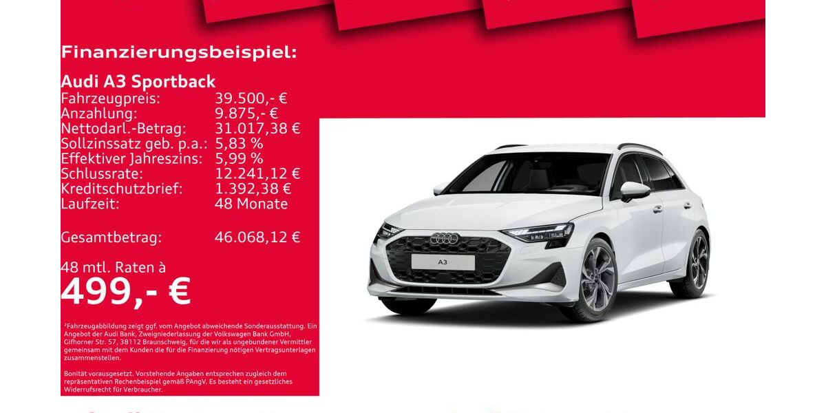 Audi A3 8.519 km 39.500 &euro; Hannover 30179