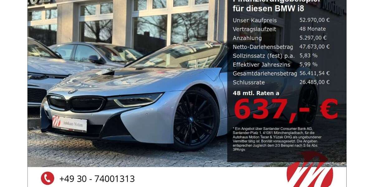 BMW i8 108.500 km 52.970 &euro; Berlin 12305