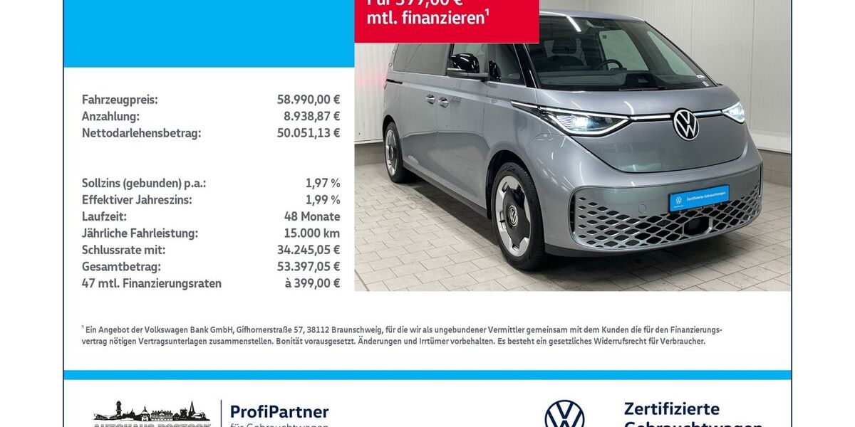 VW ID. Buzz 28.600 km 57.990 &euro; Rostock 18146