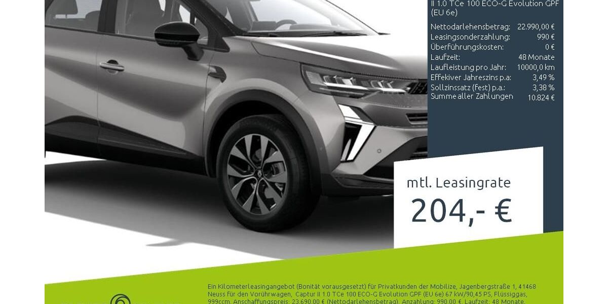 Renault Captur 1.500 km 22.180 &euro; Borken 46325