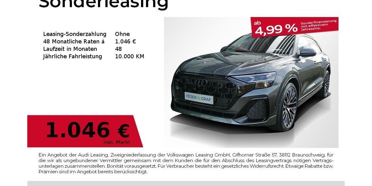Audi Q8 14.500 km 97.480 &euro; Fürth 90763