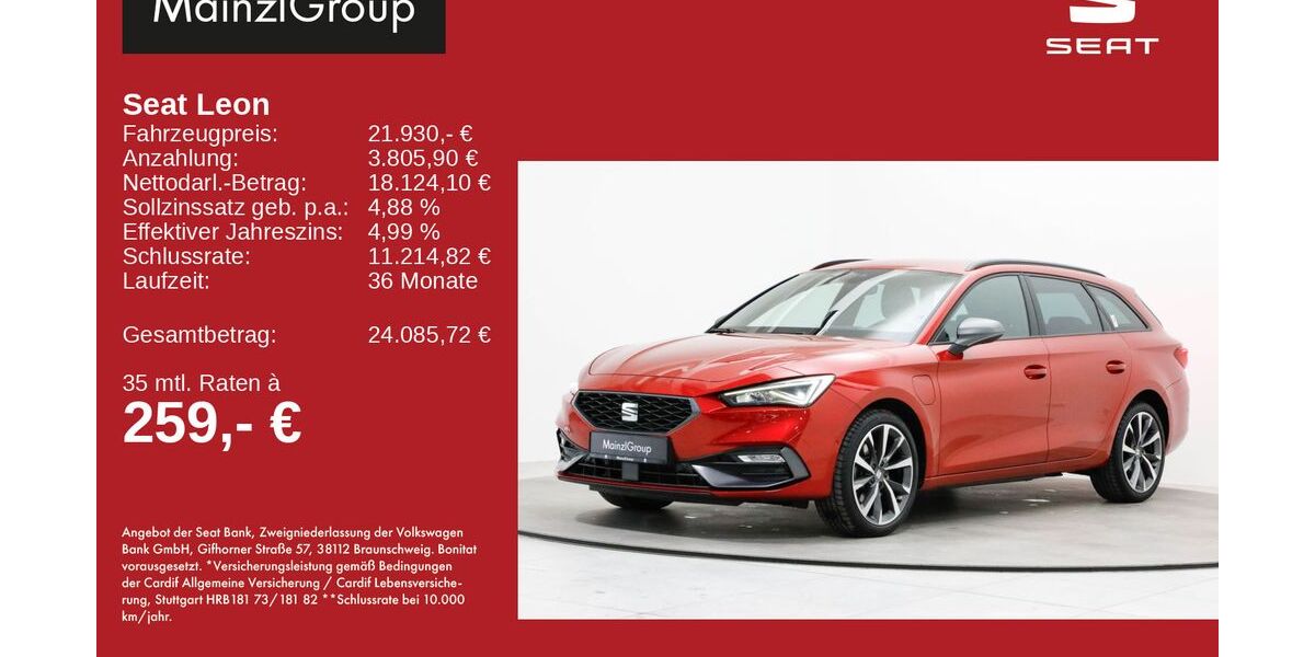 Seat Leon 39.800 km 21.330 &euro; Feldkirchen/Westerham 83620