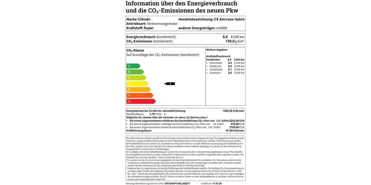 Citroen C5 Aircross 5.881 km 29.955 &euro; Haldensleben 39340