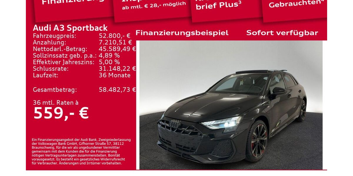 Audi A3 6.001 km 51.990 &euro; Berlin 12489