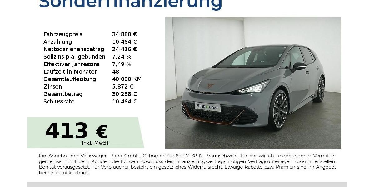 Cupra Born 1.350 km 34.880 &euro; Nürnberg 90441