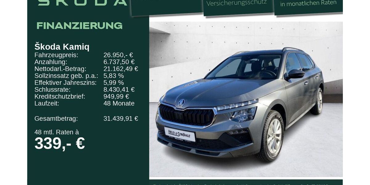 Skoda Kamiq 2.001 km 26.950 &euro; Neu-Ulm 89231