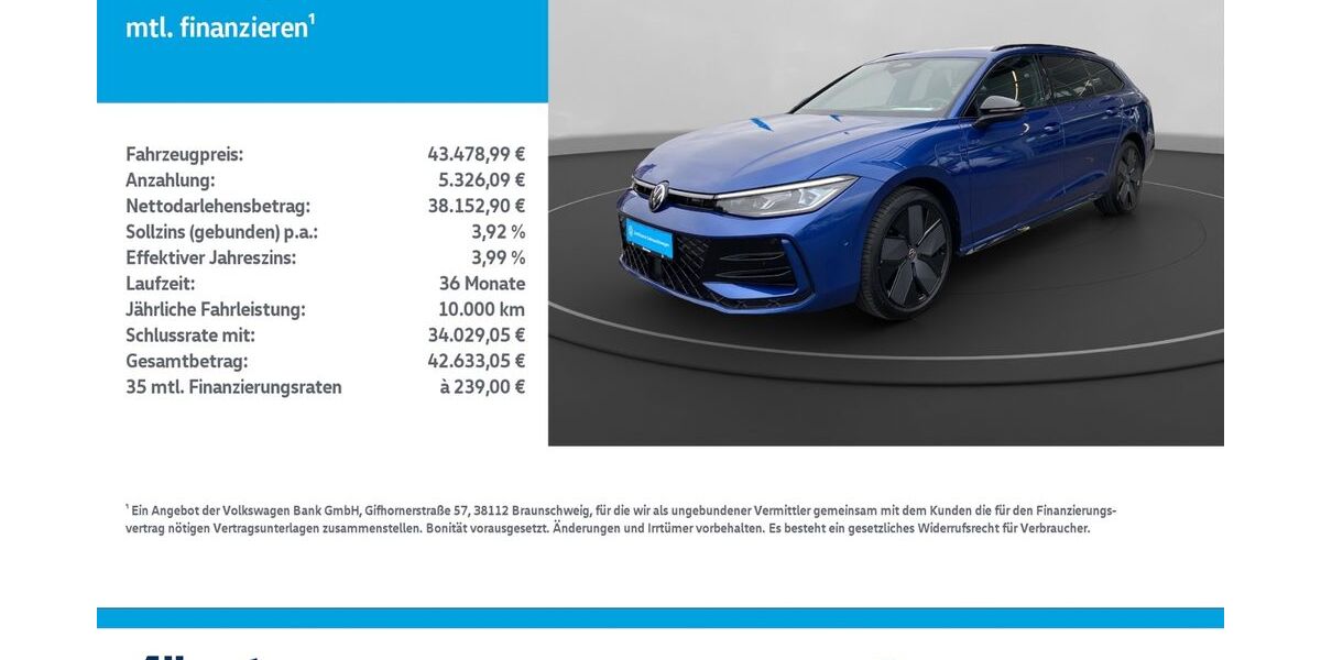 VW Passat Variant 19.628 km 42.439 &euro; Leinefelde-Worbis/DE 37327