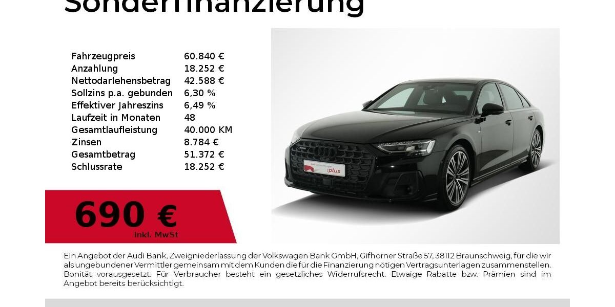 Audi A8 41.500 km 60.840 &euro; Nürnberg 90411