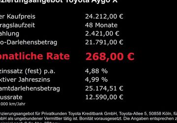 Toyota Aygo (X) 2.000 km 24.212 &euro; Wertheim 97877