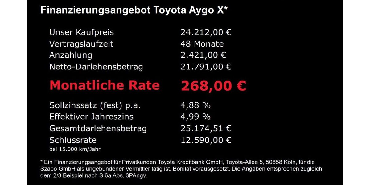 Toyota Aygo (X) 2.000 km 24.212 &euro; Wertheim 97877