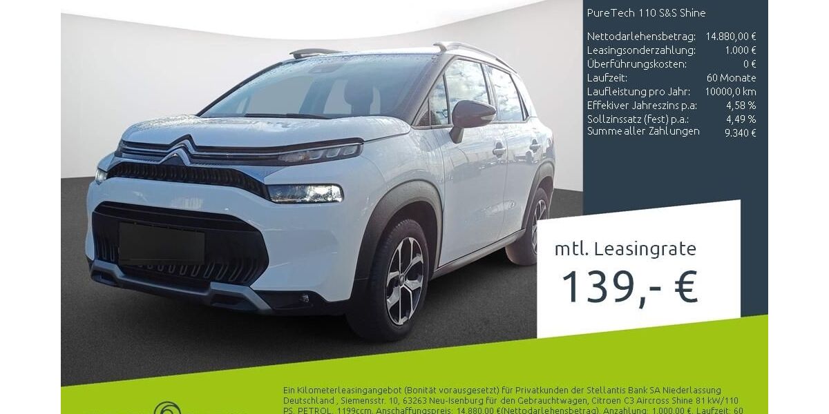 Citroen C3 Aircross 15.692 km 14.889 &euro; Borken 46325